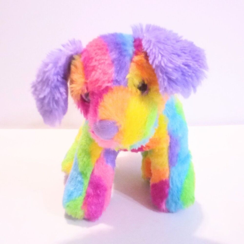 Teddy Mountain Rainbow Plush Puppy Stuffed Animal Toy